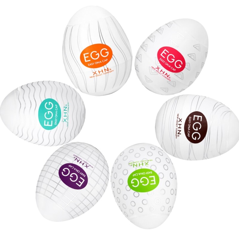 Мастурбатор яйце з рельєфом XHN THREAD Egg Easy Ona-Cap, білий, 6.8 х 5.2 см - Зображення 9