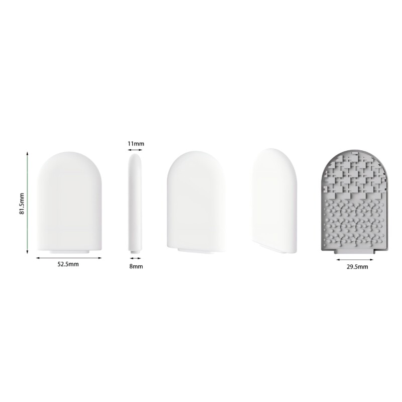 Міні мастурбатор DOU BAO ICE CUBE Pocket Genius з рельєфом кубиків, білий, 8.2 х 5.2 см - Зображення 7