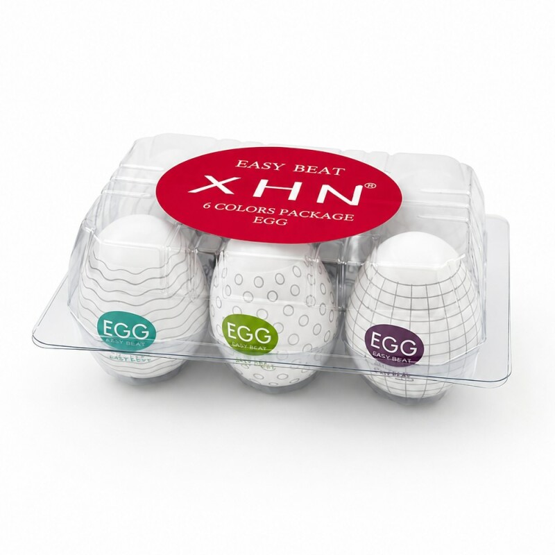 Мастурбатор яйце з рельєфом XHN SPIDER WEB Egg Easy Ona-Cap, білий, 6.8 х 5.2 см - Зображення 4