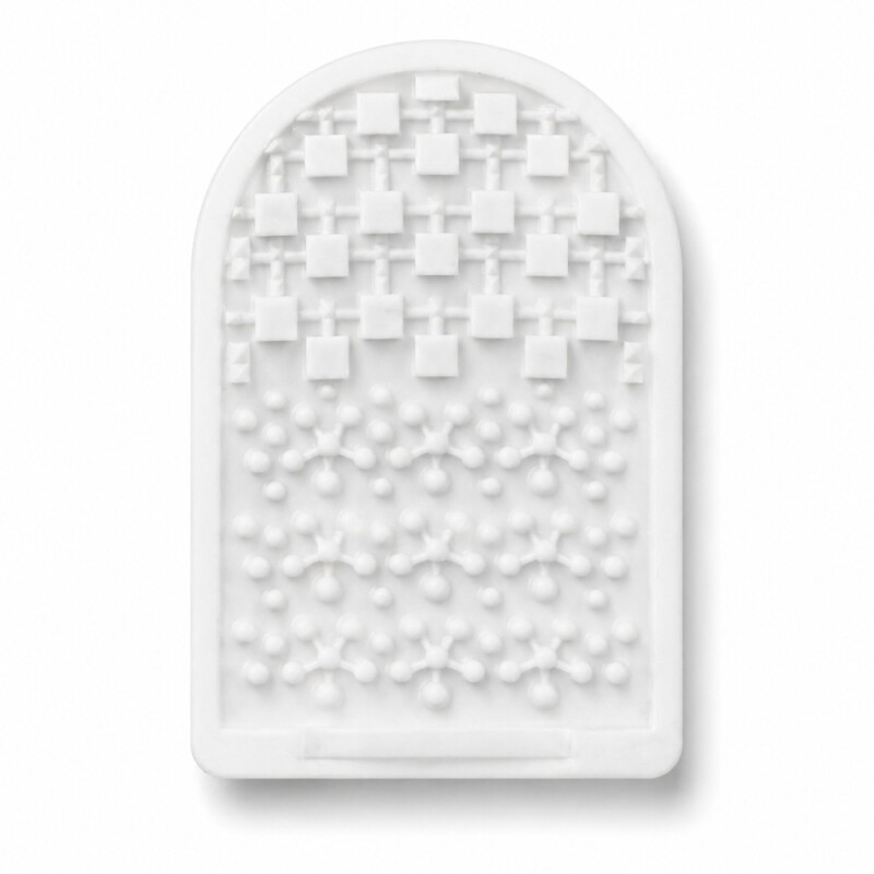 Міні мастурбатор DOU BAO ICE CUBE Pocket Genius з рельєфом кубиків, білий, 8.2 х 5.2 см - Зображення 3