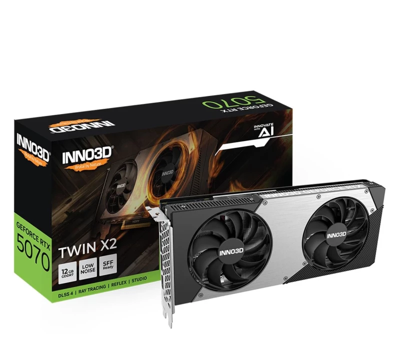 INNO3D GeForce RTX 5070 Twin X2 12GB GDDR7 DLSS4 (N50702-12D7-195064N) EU