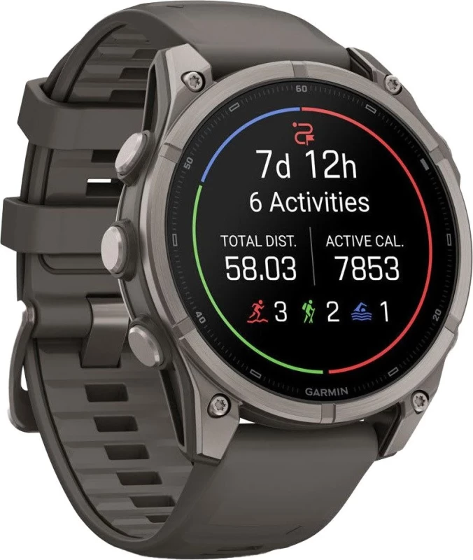 Смарт-часы Garmin Fenix 9 47mm Titanium with Pebble Gray Silicone Band (010-04762-00/01) - Зображення 2