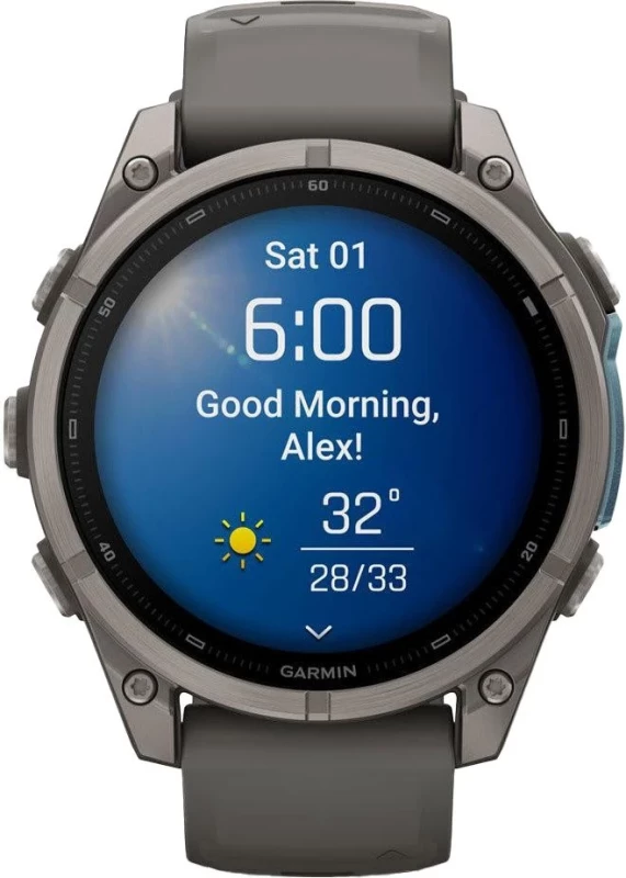 Смарт-часы Garmin Fenix 9 47mm Titanium with Pebble Gray Silicone Band (010-04762-00/01) - Зображення 8