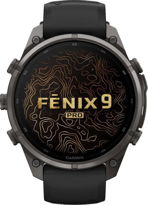 Смарт-часы Garmin Fenix 9 Pro inReach 47mm Carbon Gray DLC Titanium w. Black/Pebble Gray Silicone B. (010-04336-10/11) - Изображение 1