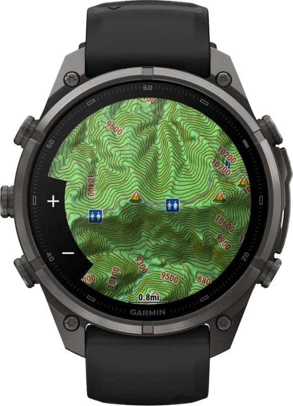 Смарт-часы Garmin Fenix 9 Pro inReach 47mm Carbon Gray DLC Titanium w. Black/Pebble Gray Silicone B. (010-04336-10/11) - Изображение 9