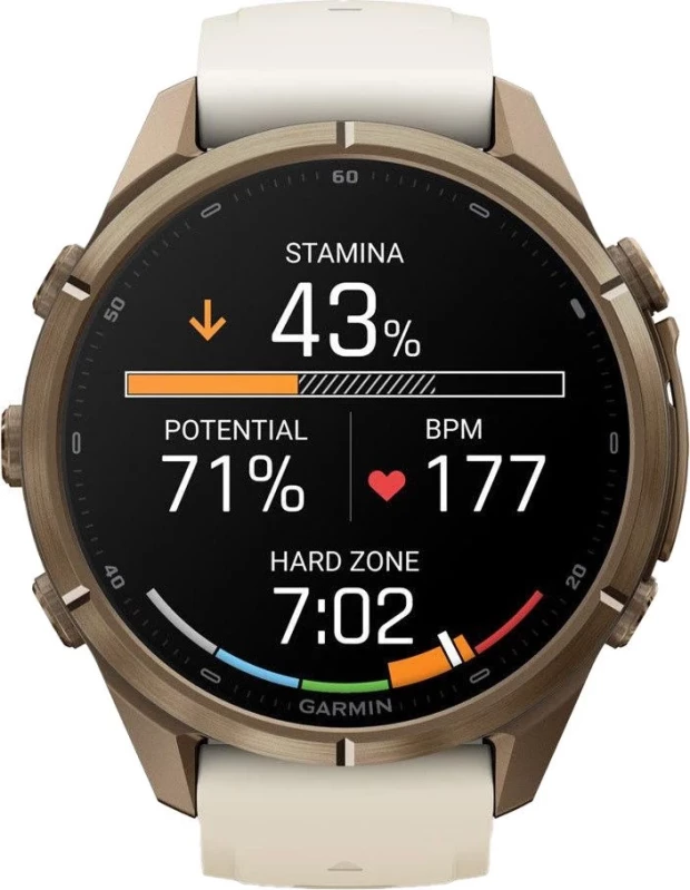 Смарт-часы Garmin Fenix 9 Pro inReach 43mm Autumn Gold Titanium with Cream/French Gray Silicone Band (010-04335-20/21) - Изображение 3
