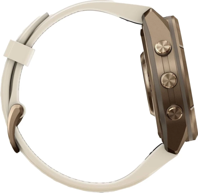 Смарт-часы Garmin Fenix 9 Pro inReach 43mm Autumn Gold Titanium with Cream/French Gray Silicone Band (010-04335-20/21) - Изображение 4