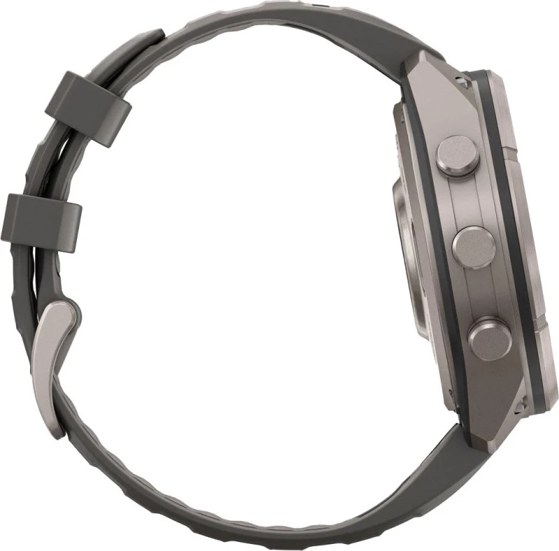 Смарт-часы Garmin Fenix 9 Pro inReach Solar 47mm Titanium with Pebble Gray/Silver Gray Silicone Band (010-04338-00/01) - Зображення 4