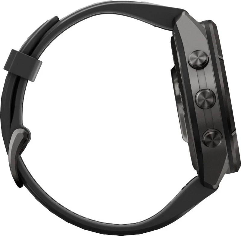 Смарт-часы Garmin Fenix 9 Pro 43mm Carbon Gray DLC Titanium with Black/Pebble Gray Silicone Band (010-04335-15/16) - Зображення 4