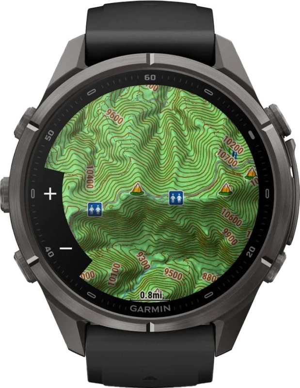 Смарт-часы Garmin Fenix 9 Pro 43mm Carbon Gray DLC Titanium with Black/Pebble Gray Silicone Band (010-04335-15/16) - Зображення 6