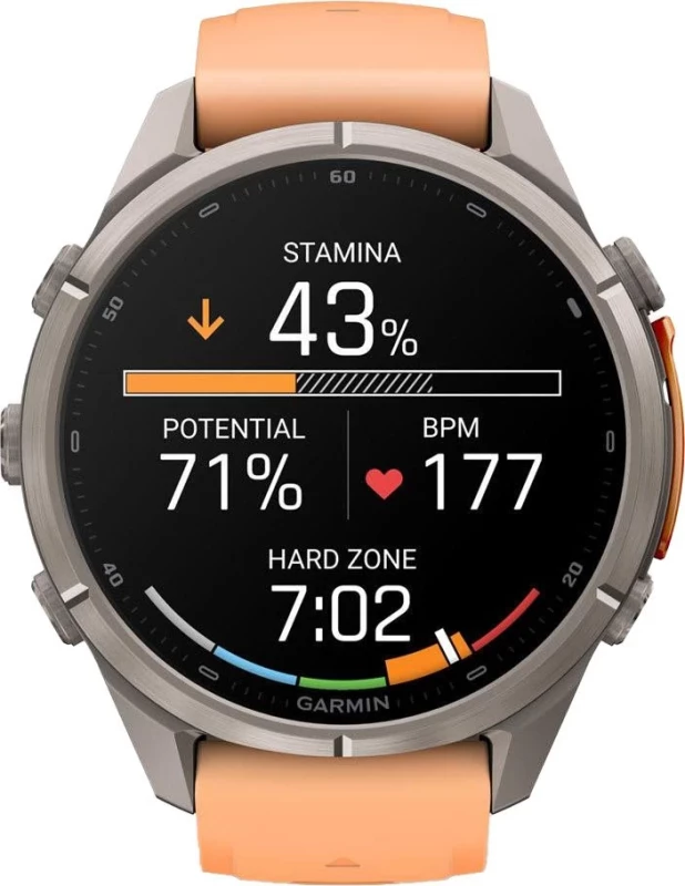 Смарт-часы Garmin Fenix 9 Pro inReach 43mm Titanium with Shell Pink/Autumn Orange Silicone Band (010-04335-00/01) - Изображение 3
