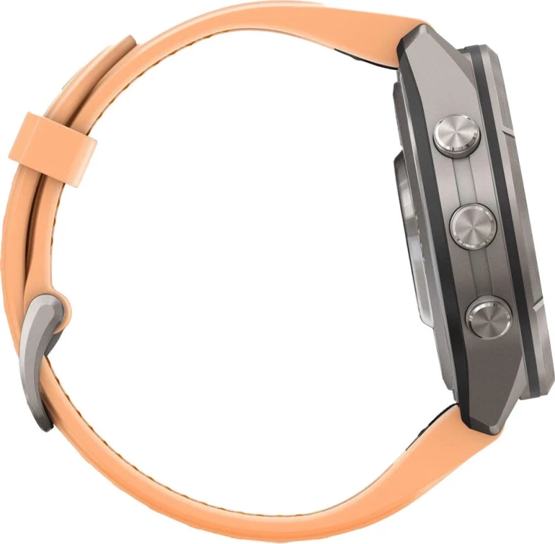 Смарт-часы Garmin Fenix 9 Pro inReach 43mm Titanium with Shell Pink/Autumn Orange Silicone Band (010-04335-00/01) - Изображение 4