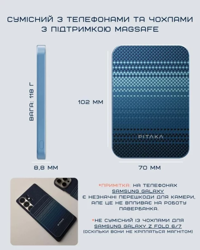 Pitaka Aramid 5000 mAh Moonrise (PBQ2403) - Зображення 4