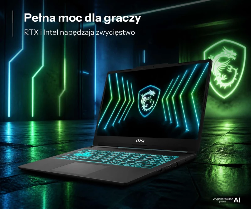 MSI Cyborg 15 Black Edition i5-13420H/32GB/1TB/Win11 RTX4050 (Cyborg 15 Black Edition A13VEO-2629PLY) No charging adapter - Зображення 2