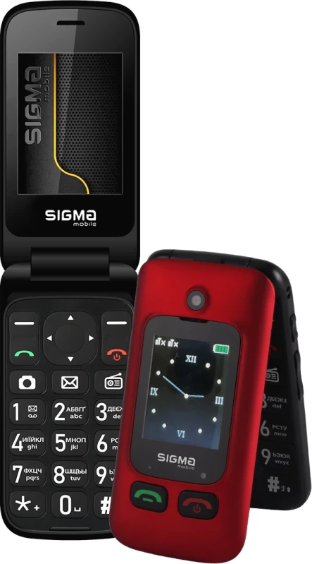 Sigma mobile Comfort 50 Shell Duo Type-C Black-Red (4827798212325) (UA)