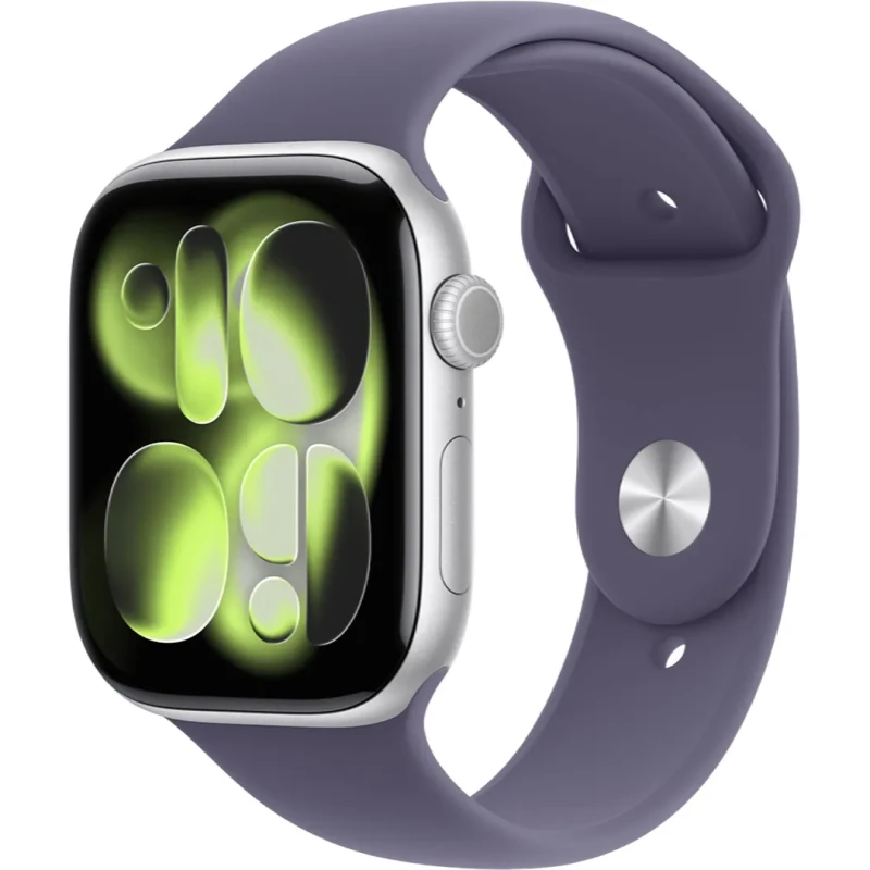 Apple Watch Series 11 GPS 46mm Silver Alu. Case w. Purple Fog S. Band - M/L (MEVA4)