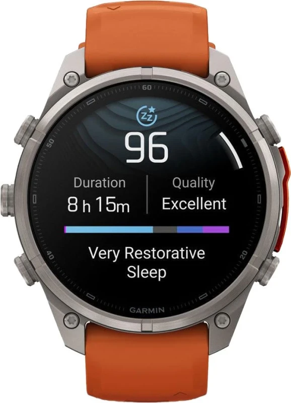 Смарт-часы Garmin Fenix 9 Pro 47mm Titanium with Autumn Orange/Spark Orange Silicone Band (010-04336-05/06) - Изображение 1