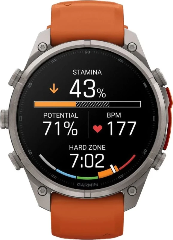 Смарт-часы Garmin Fenix 9 Pro 47mm Titanium with Autumn Orange/Spark Orange Silicone Band (010-04336-05/06) - Изображение 4
