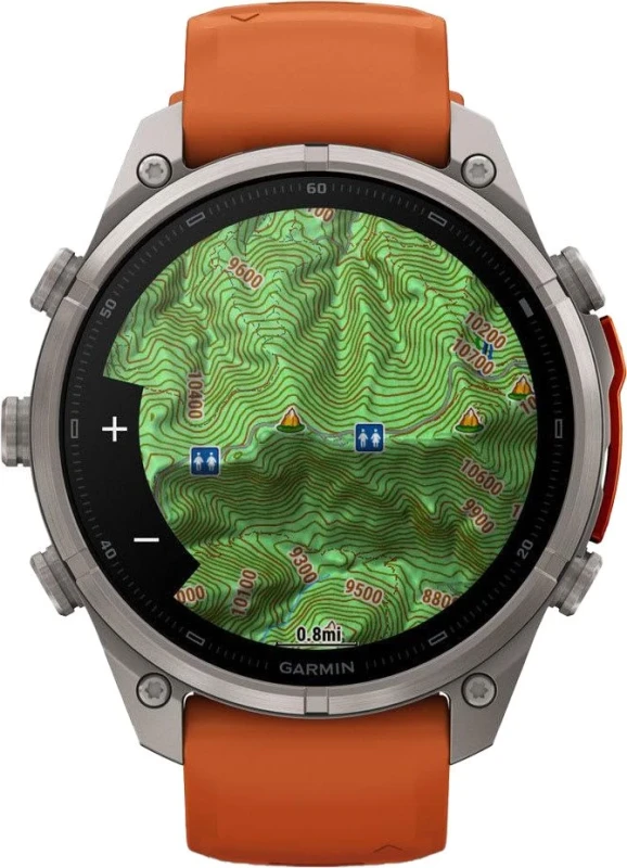 Смарт-часы Garmin Fenix 9 Pro 47mm Titanium with Autumn Orange/Spark Orange Silicone Band (010-04336-05/06) - Изображение 6