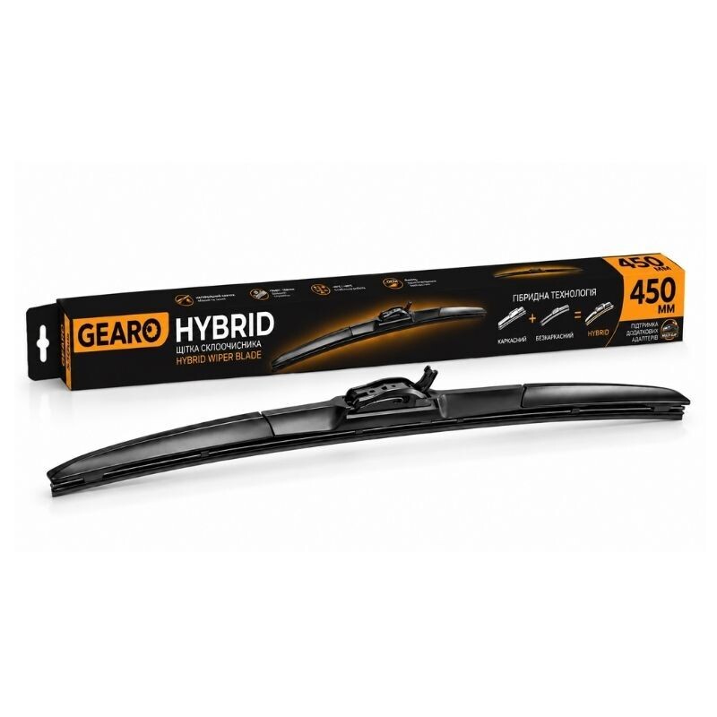 Щетка стеклоочистителя гибридная GEARO Hybrid Multi Clip 18"/450 мм (GE2318)