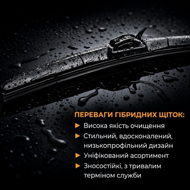 Щетка стеклоочистителя гибридная GEARO Hybrid Multi Clip 23"/580 мм (GE2323) - Зображення 1