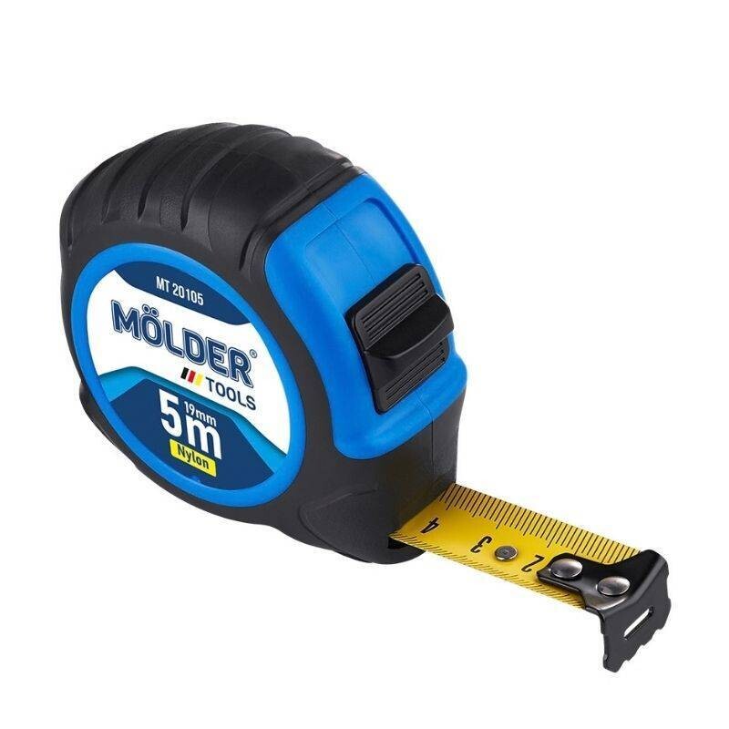 Рулетка Molder сталь, нейлон, 5м, 19мм (12/120) (MT20105)