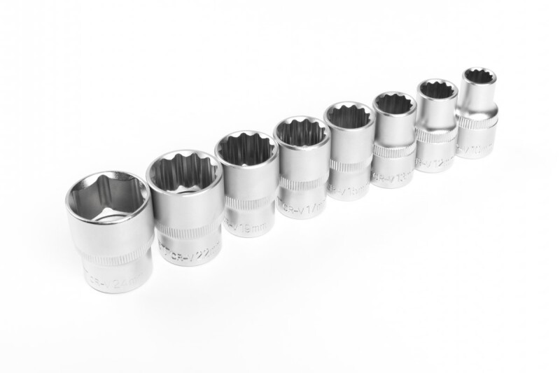 Набор головок 12-гранных 1/2" 8 ед. HOEGERT 1/2" (HT4R084) - Изображение 1