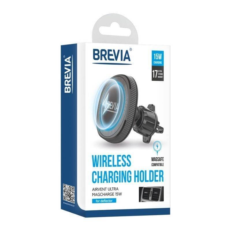 Автомобильный держатель для телефона Brevia AirVent Ultra MagCharge 15W с беспроводной зарядкой (48000) - Зображення 7