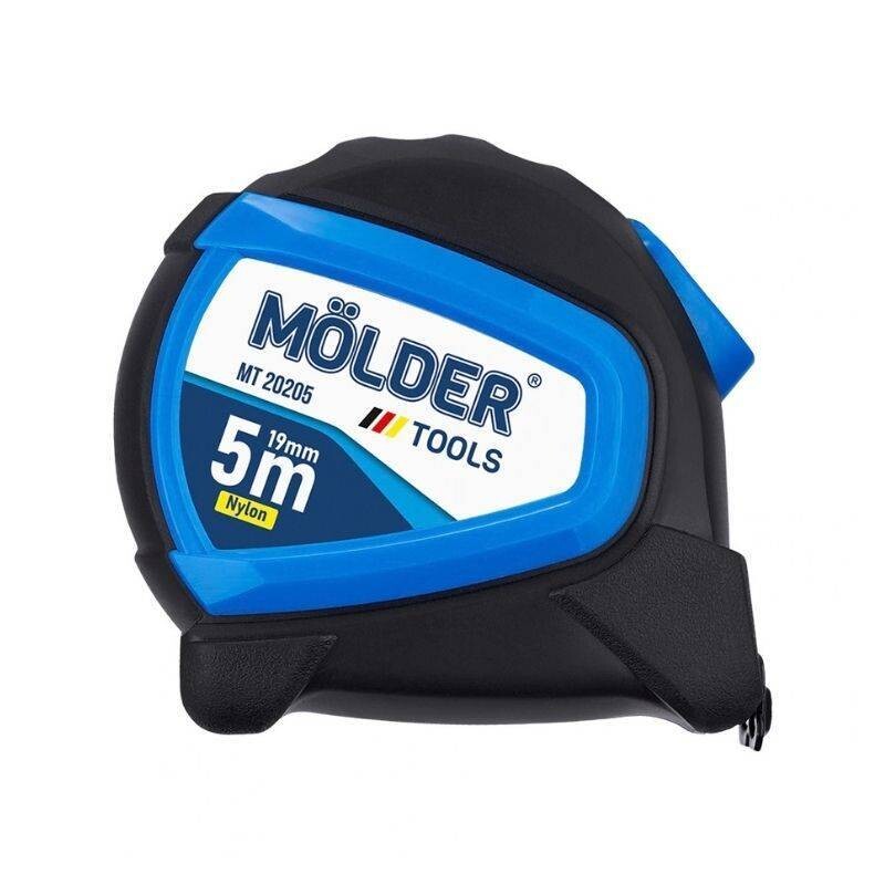 Рулетка Molder сталь, магнит, нейлон, автостоп, 5м, 19мм (12/120) (MT20205) - Зображення 1