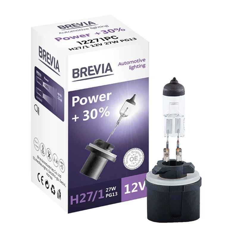 Галогеновая лампа Brevia Power H27 увеличенная яркость на 30 процентов 1 штука (12271PC)