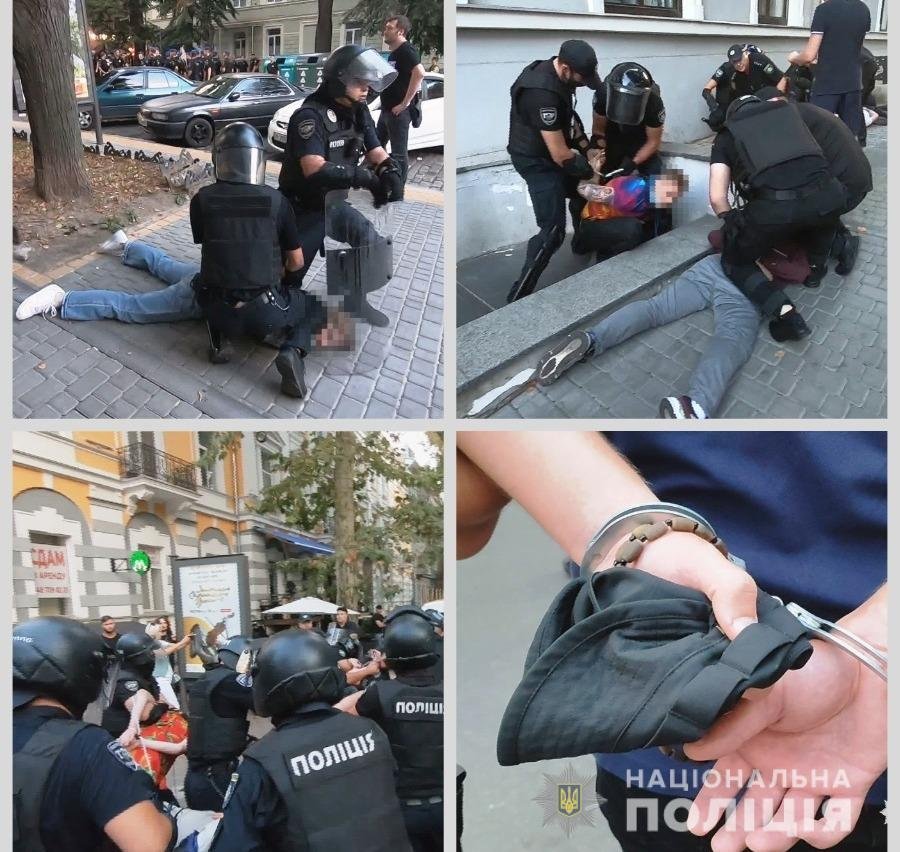 Задержали более 50 человек: противники ЛГБТ напали на полицейских в Одессе, - ФОТО, ВИДЕО , фото-6