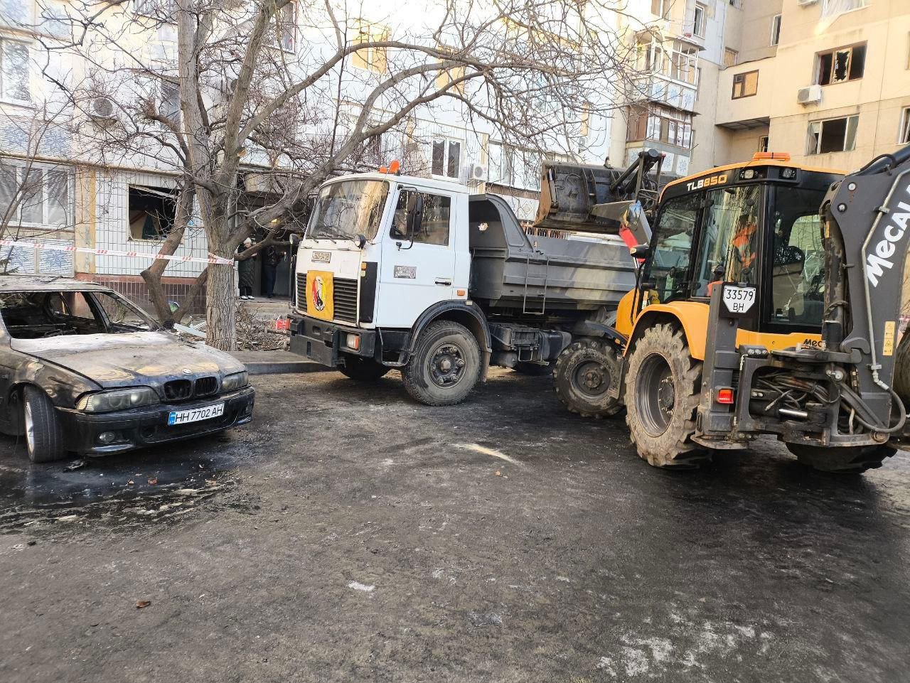 Наслідки нічного обстілу 31 грудня