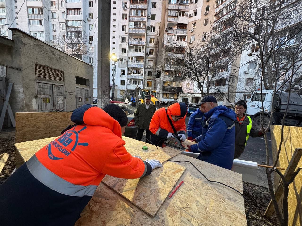 Наслідки нічного обстілу 31 грудня