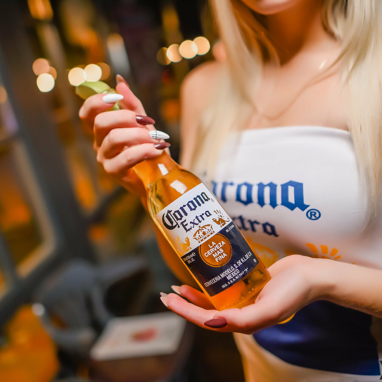 Corona beer woman high resolution stock photography and images